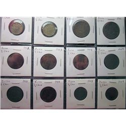 Korea; 5 Mun 1888, 5 Fun 1892, 1893, 1893, 1894, 1895, 1896, 1896, 1898 & 1902, 1 Fun 1892, 5 Chon 1