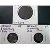 Image 1 : Norway; 2 Skilling 1870 EF, 3 Skilling 1869 EF & 5 Ore 1876 VF. Lot of 3 coins.