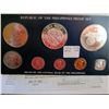 Image 1 : Philippines; 1977 Proof Set minted by Franklin Mint, 8 coins 25 & 50 Piso are silver. With case, sle