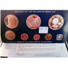 Image 1 : Philippines; 1979 Proof Set minted by Franklin Mint, 8 coins 25 & 50 Piso are silver. With case, sle