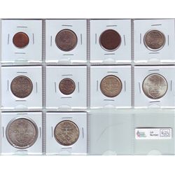 Portugal; 1 Centavo 1918 KM#565 BU, 4 Centavos 1917 KM#566 BU, 20 Centavos 1925 KM#574 VF, 50 Centav