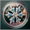 Image 1 : 20 dollars 2007 Sterling Silver Crystal Snowflake Aquamarine in case of origin with COA, mintage of 