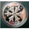 Image 1 : 20 dollars 2007 Sterling Silver Crystal Snowflake iridescent in case of origin with COA, mintage of 