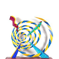 Paul von Ringelheim, Spiral Painted Metal Sculpture