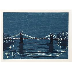 Richard Bosman, Bridges 1, Woodcut