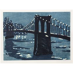 Richard Bosman, Bridges 4, Woodcut