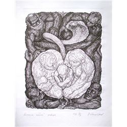Nikolai Djibirov, The Apple of Eden, Etching
