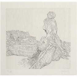 Hans Georg Rauch, The Parchment Suite - Happy Apocalypse #3, Aquatint Etching