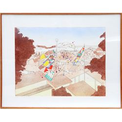 Susan Hall, Celebration Day, Aquatint Etching
