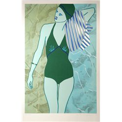 Kiki Kogelnik, Bathing in Green, Serigraph
