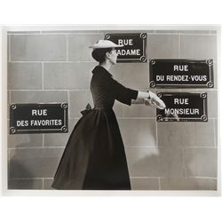 Louise Dahl-Wolfe, Model with Paris Street Signs, Photograph
