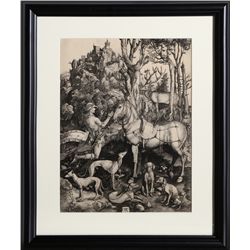 Albrecht Durer, Saint Hubert, Heliogravure