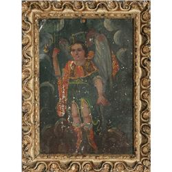 Religious Angel, Icon Style Painting on Metal