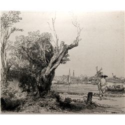 Rembrandt van Rijn, Vue d'Omval pres d'Amsterdam (B209), Heliogravure
