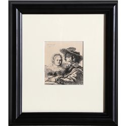 Rembrandt van Rijn, Rembrandt et sa Femme (B19), Heliogravure