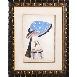 Leon Bakst, Costume Design: The Acrobat, Watercolor, Gouache & Drawing