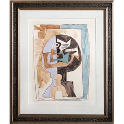 Pablo Picasso, Gueridon et Guitare, Lithograph