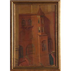 Atlas, House on 93rd Street, Oil Painting