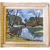 Image 1 : Nicolai Cikovsky, Pond with Trees, Oil Painting