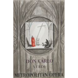 Rolf Gerard, Metropolitan Opera, Don Carlo by Verdi, Lithograph Poster