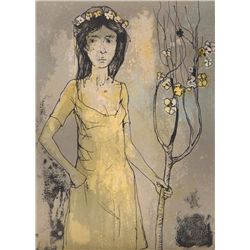 Jean Jansem, Spring Maid, Lithograph