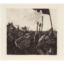 Kathe Kollwitz, Aufruhr (Uprising), Etching