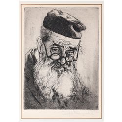 Joseph Margulies, Philosopher, Etching