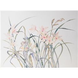 Susan Headley van Campen, Pink Lilies, Lithograph