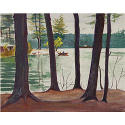 Eve Nethercott, Aimhi Lodge, Maine (48), Watercolor Painting