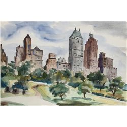 Eve Nethercott, Central Park (71), Watercolor Painting