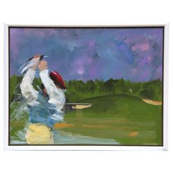 Chris Kosmouski, Pin, Golf Watercolor Painting