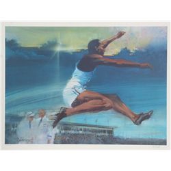 Robert Peak, Long Jump from the Visions of Gold Olympic Portfolio, Lithograph