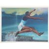 Image 1 : Robert Peak, Long Jump from the Visions of Gold Olympic Portfolio, Lithograph