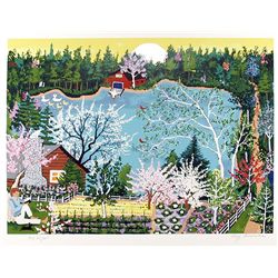 Kay Ameche, Walden Pond in Spring, Serigraph