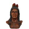 Image 1 : Native American Bust, Painted Plaster Sculpture