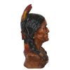 Image 3 : Native American Bust, Painted Plaster Sculpture