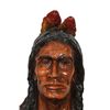 Image 4 : Native American Bust, Painted Plaster Sculpture