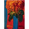 Image 1 : ALEXEJ VON JAWLENSKY (1864-1941) Dahlien mit rotem Hintergrund signed with initials "A.J." (lower...