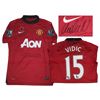 Nemanja Vidic Signed Match Worn Shirt From Manchester United