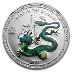 2012 1/2 oz Silver Niue $2 Pearl Dragon PF-70 UCAM NGC