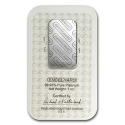 1 oz Engelhard Platinum Bar (In Assay) .9995 Fine