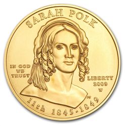 2009-W 1/2 oz Uncirculated Gold Sarah Polk (w/Box &amp;