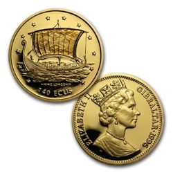 Gibraltar 1996 ECU 4 Coin Proof Set AGW 0.84