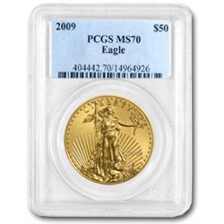 2009 1 oz Gold American Eagle MS-70 PCGS