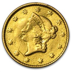 $1 Liberty Head Gold - Type 1 - (Heavily Damaged)