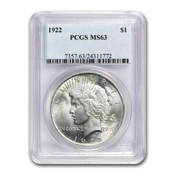 1922-1925 Peace Silver Dollar Date Set - 4 Coins - MS-6