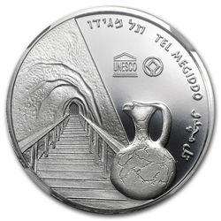 2012 Israel Tel Megiddo Proof-Like Silver 1 NIS Coin MS