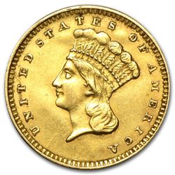 $1 Indian Head Gold - Type 3 - Cleaned