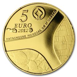 2012 5 Euro 1/2 gram Gold Proof Egyptian Heritage - Abu