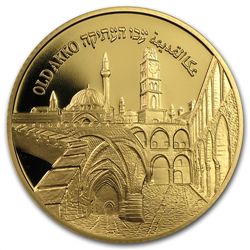 2010 Israel Akko 1/2 oz Proof Gold Coin (W/Box &amp; Co